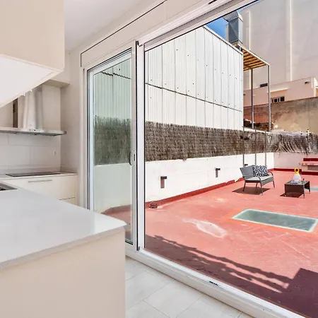 Gràcia Charm Sunlit Terrace, Ac&exposed Brick